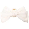 Black Colour BCAnnica Big Bow Hair Claw Off White