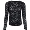 Black Colour BCSolene Lace Blouse Black