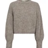 Co Couture CoralieCC Crop Rib O-Knit Walnut