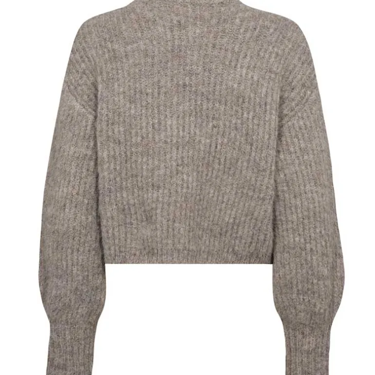 Co Couture CoralieCC Crop Rib O-Knit Walnut
