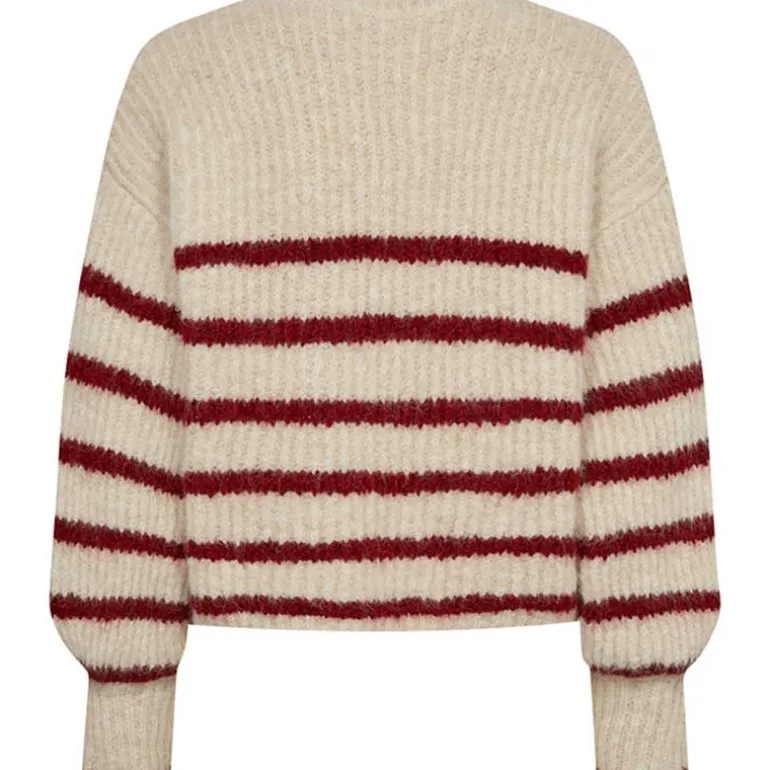 Co Couture CoralieCC Crop Stripe O-Knit BoneHeart