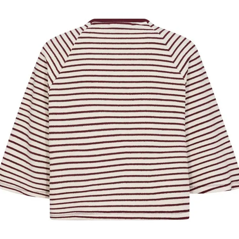 Co Couture ErinCC Stripe Tee WhiteBurgundy