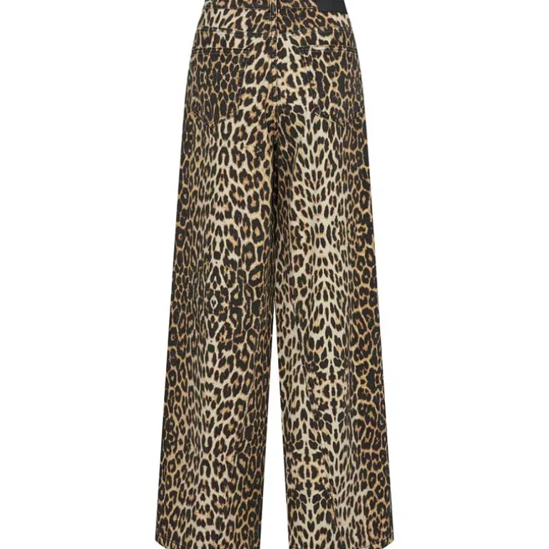 Co Couture LeoCC Denim Panel Pant Leopard