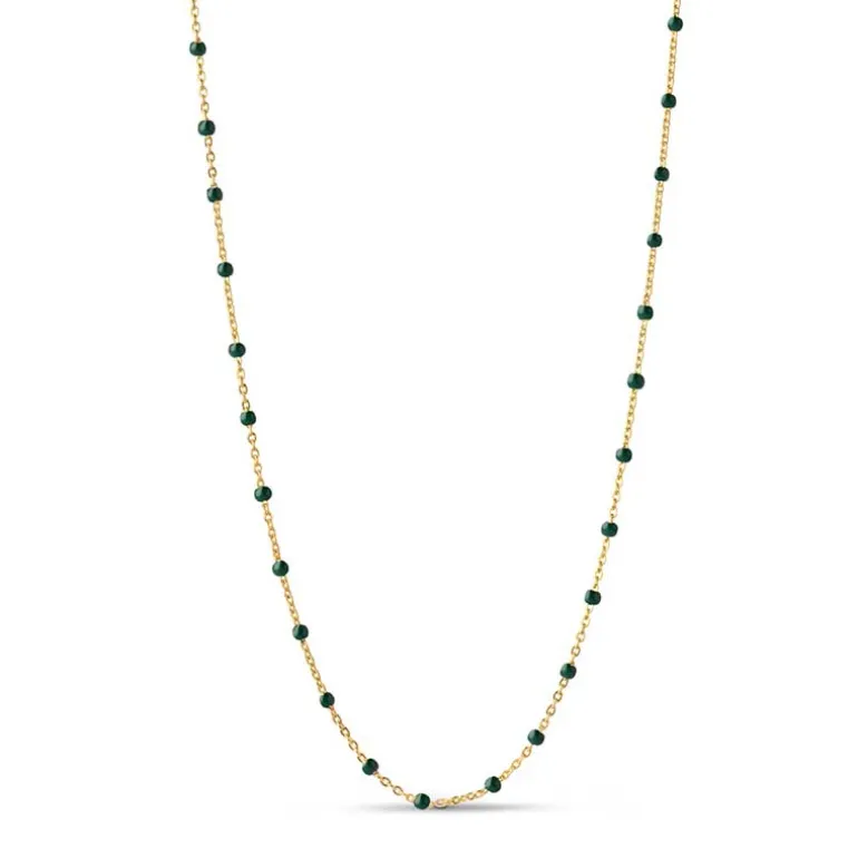 ENAMEL LOLA NECKLACE ARMY & GULD