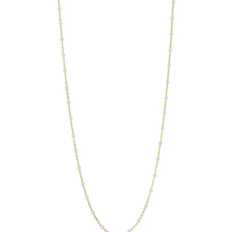 ENAMEL LOLA NECKLACE LYSEBLÅ & GULD