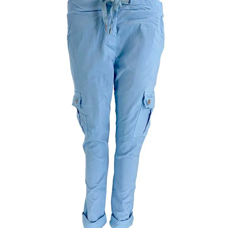 J By J 95870 Stretch Cargo Pants Lyseblå