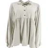 J By J 81690 Tencel Shirt Light Grey
