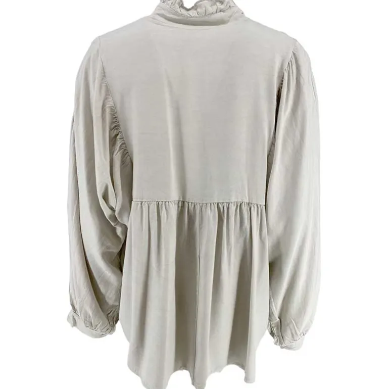 J By J 81690 Tencel Shirt Light Grey