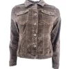 J By J 6843 Velvet Jacket Brown