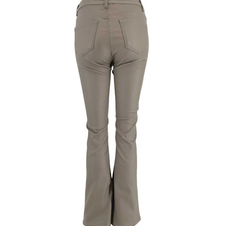 J By J 6866 Wide Stretch Pants Coated Taupe