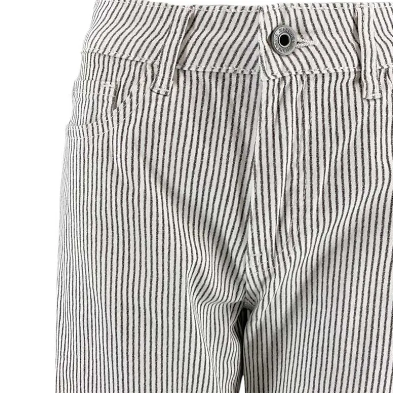 J By J 8062 Wide Stribe Stretch Pants White