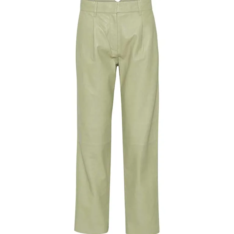 MUNDERINGSKOMPAGNIET IRIS LEATHER PANTS LYSEGRØN
