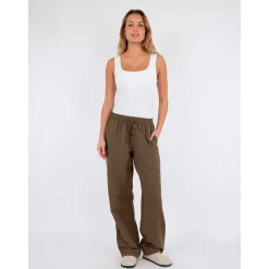 Neo Noir Sonar Linen Pants Army