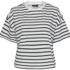 Pieces PCChilli Summer 2/4 SWT Stripe Cloud Dancer