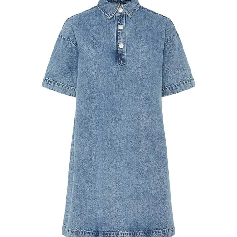 Pieces PCKenya SS A-Shape Denim Dress Noos Medium Blue