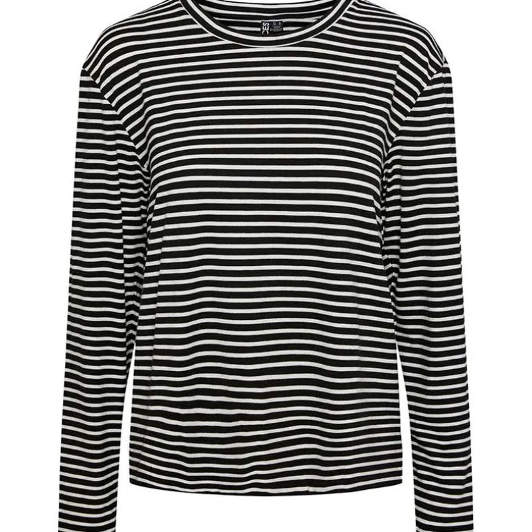 Pieces PCMalulje LS O-Neck Top BC Sort