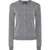 Pieces PCNora LS O-neck Knit Cardigan Noos Medium Grey Melange