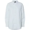 Pieces PcPoppy Ls Oxford Loose Shirt WVN Noos Bright White