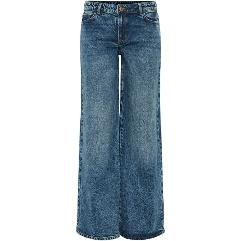 Pieces PCSelma LW Wide Jeans Noos Medium Blue Denim