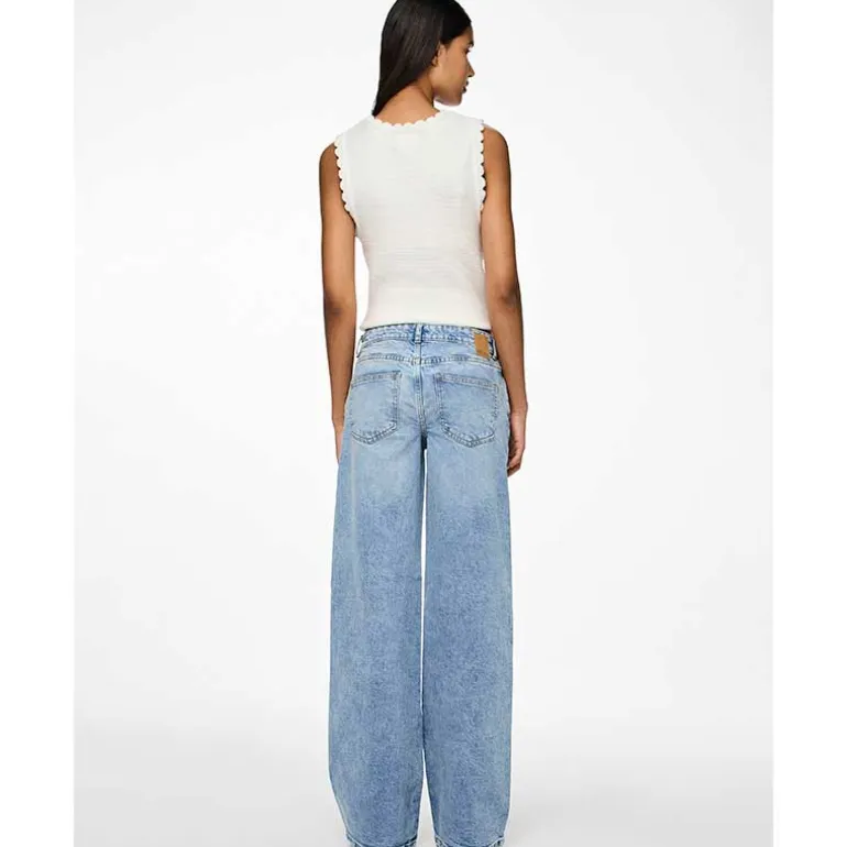 Pieces PCSelma LW Wide Jeans Noos Light Blue Denim