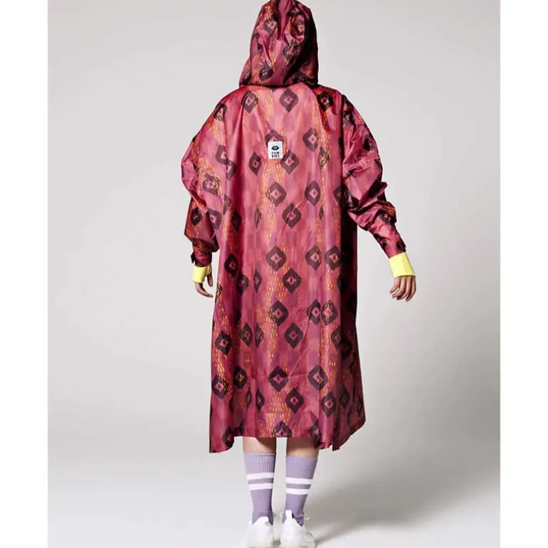 Rainkiss Rain Poncho Ikat Dark Pink