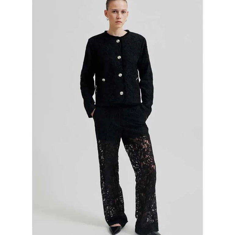 Second Female Border Trousers Black