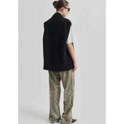 Second Female Fique Oversize Waistcoat Black